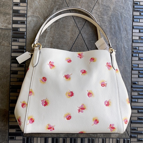 Coach Hallie Shoulder Bag With Pop Floral Print - Picture 7 of 16